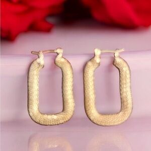 Matte Gold-Tone Geometric Earrings